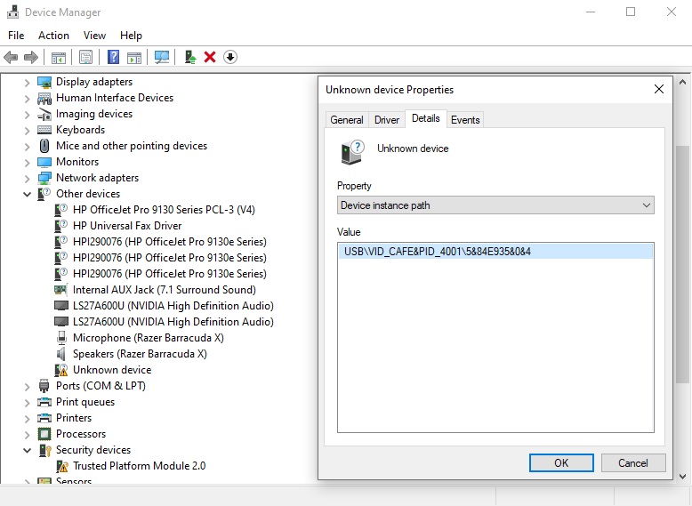 Device manager&rsquo;s &ldquo;other devices&rdquo; Unknown device
